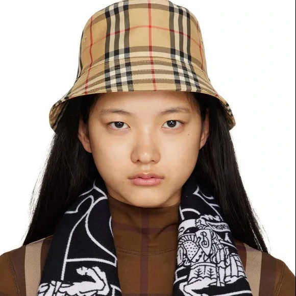 Vintage Check Technical Cotton Bucket Hat Accessories | Vintage Check Technical Cotton Bucket Hat  main image 4